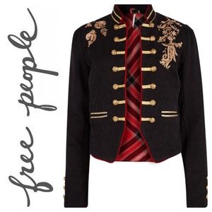 Free People Womens Lauren Fall Embroidered Jacket